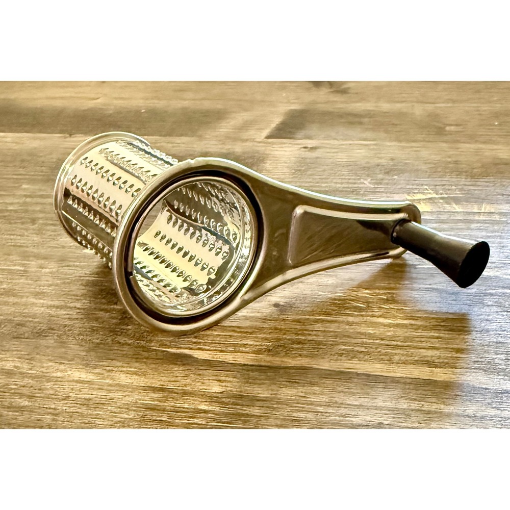 Rotary Cheese Grater Handheld Silver Stainless Steel Excellent Manual